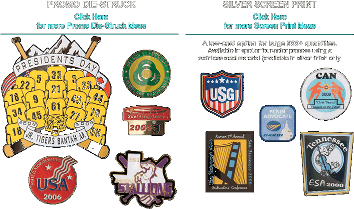 Silver Screen Print Emblems